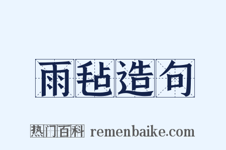 雨毡造句是什么意思的图片